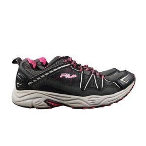Fila Shoes Womens 8.5 Athletic Trainer Trail Running Active Sport Comfort Grey